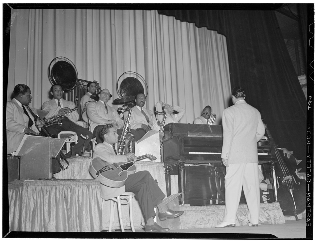 photo credit: [Portrait of Duke Ellington, Junior Raglin, Juan Tizol, Barney Bigard, Ben Webster, Harry Carney, Rex William Stewart, and Sonny Greer, Howard Theater(?), Washington, D.C., between 1938 and 1948] (LOC) via photopin (license)